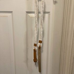 White and Brown Rope Belt XXL